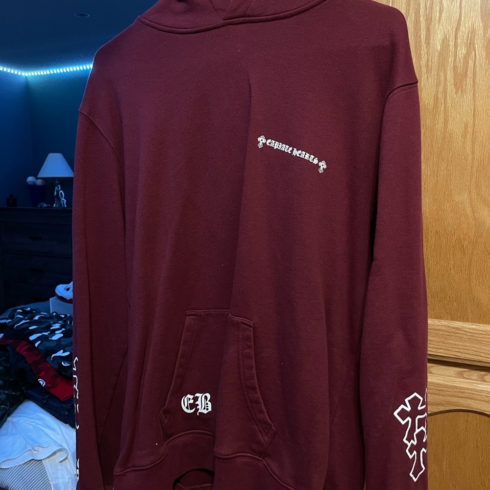 Chrome Hearts Maroon Hoodie